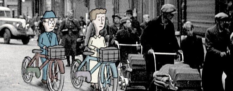 Just before the Nazis invaded Paris, H.A. and Margret Rey fled on bicycles. They were carrying the manuscript for Curious George.