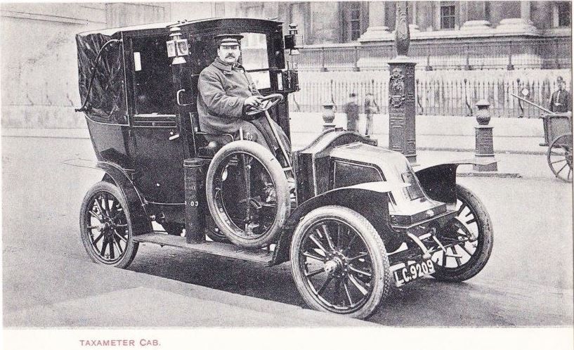 The first metered taxi was introduced in 1907.