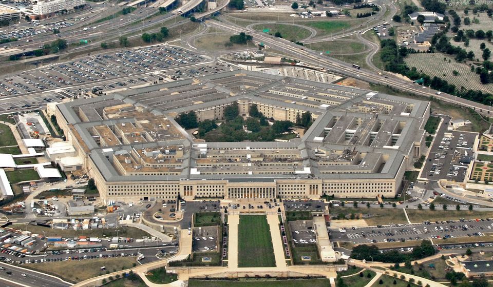 The Pentagon has no marble because it was built during World War II, and Italy, the source of marble, was an enemy country.