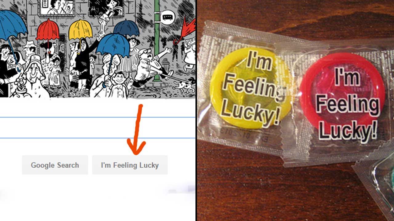 Google offers employees free condoms that come in blue, red, green, and yellow and have the phrase 'I'm Feeling Lucky!' printed on them.
