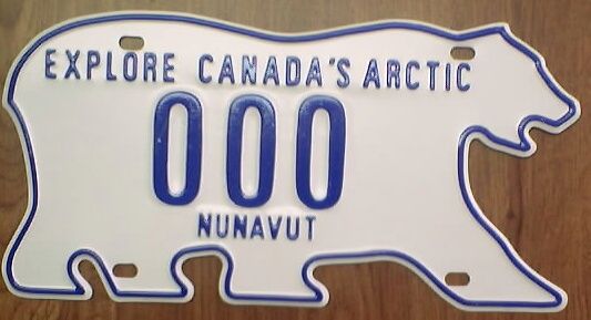 Licence plates in the Northwest Territories are shaped like polar bears.