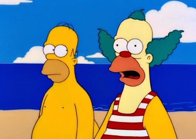 Krusty the Clown was originally created to be Homer Simpson's secret identity.