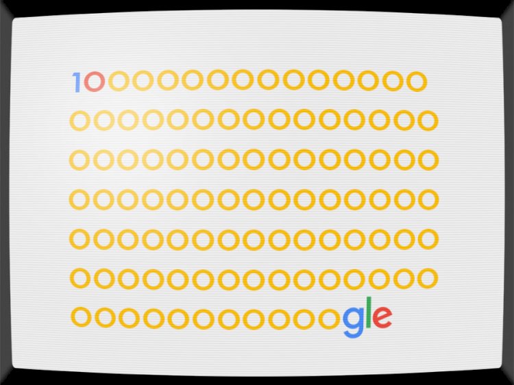 1 googol is the number 1 followed by 100 zeros