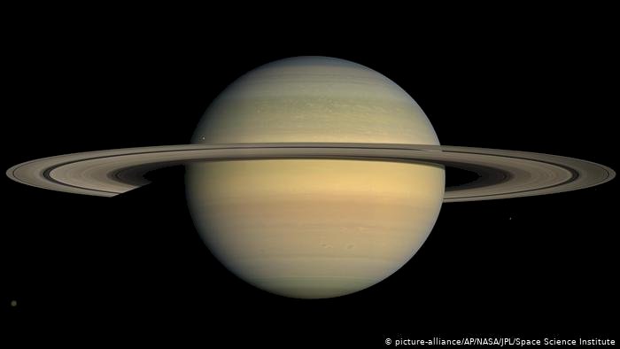 The planet Saturn could float in water because it is mostly made of gas.