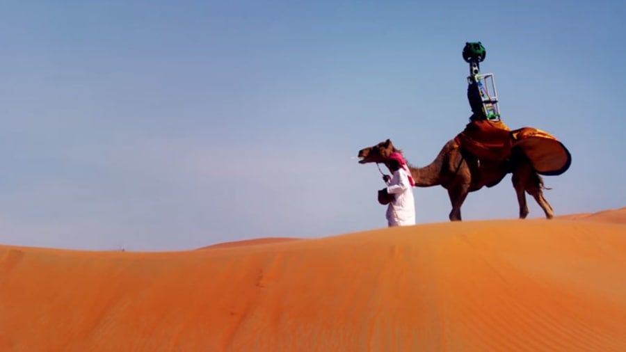 Google hired a camel to create the Street View of a desert.