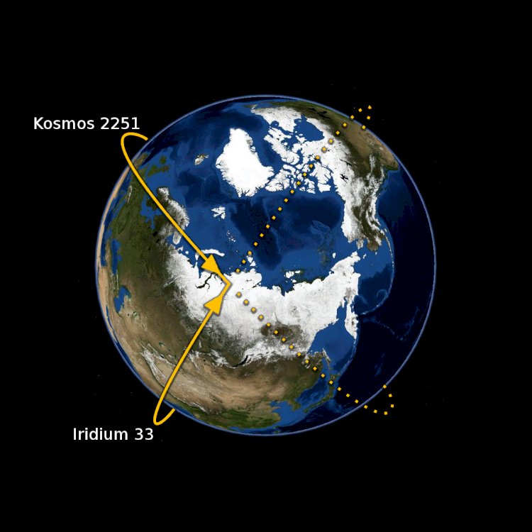 On February 10, 2009, two communications satellites accidentally collided above the Taymyr Peninsula in Siberia.